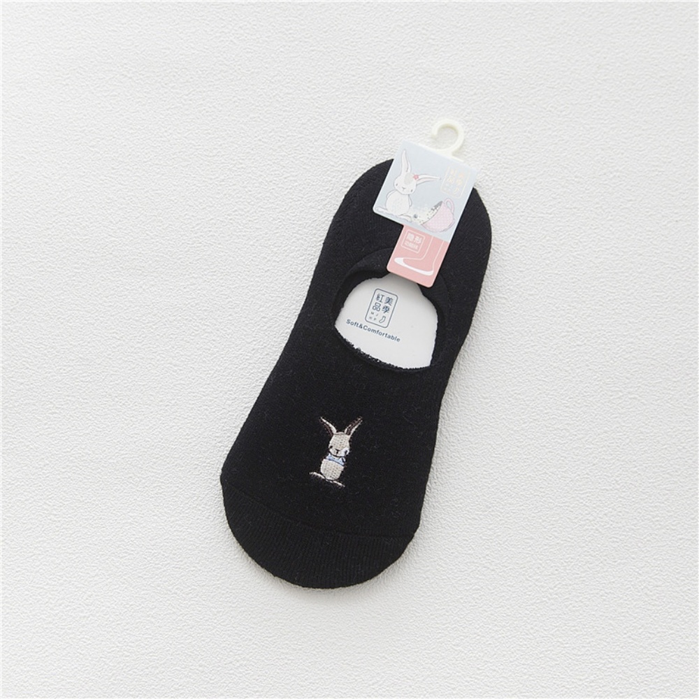 5 Pairs Women Rabbit No Show Ankle Socks - Picture 5 of 8